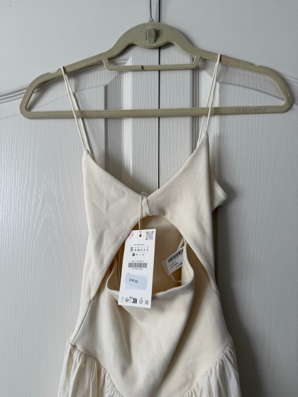 Zara Cream Spaghetti-Strap Maxi Dress - Picture 7 of 9